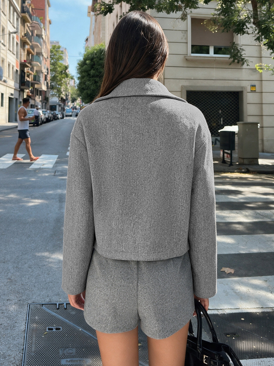 Cropped Zip-Up Jacket