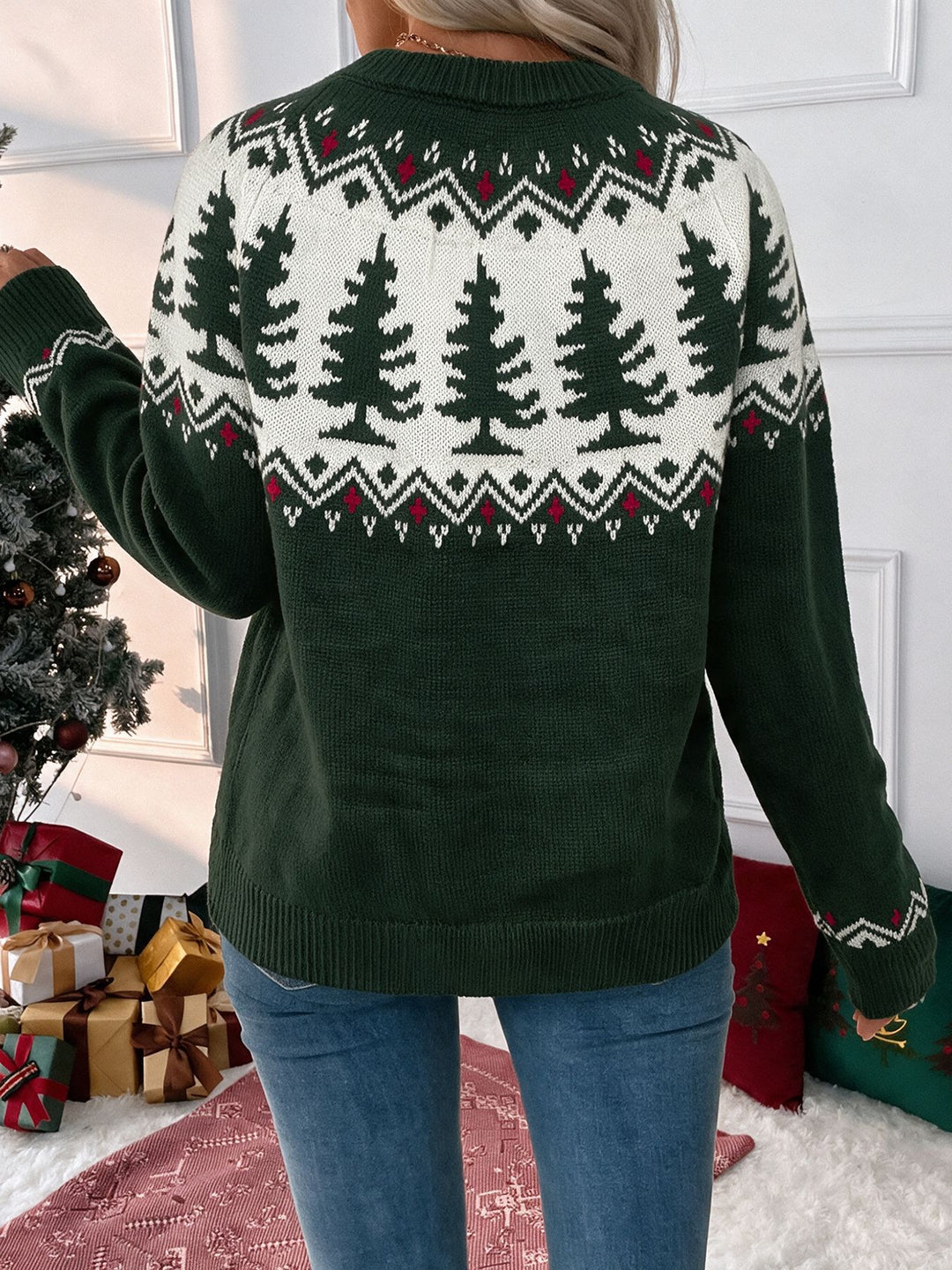 Christmas Tree Fair Isle Knit Sweater