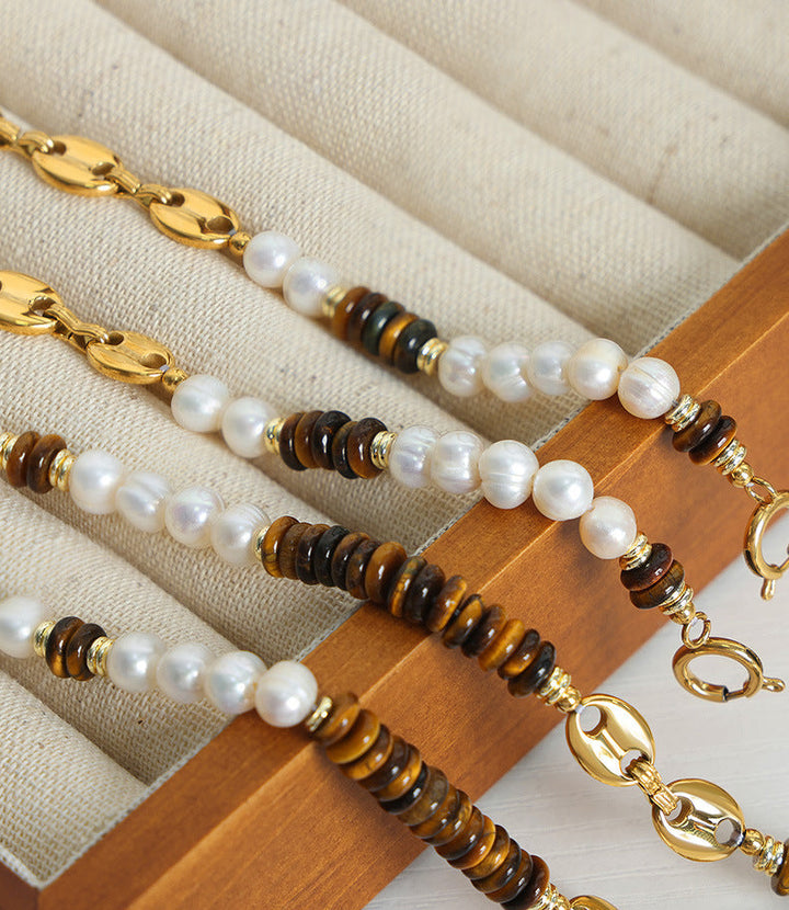 Golden Tide Mixed Bead Necklace