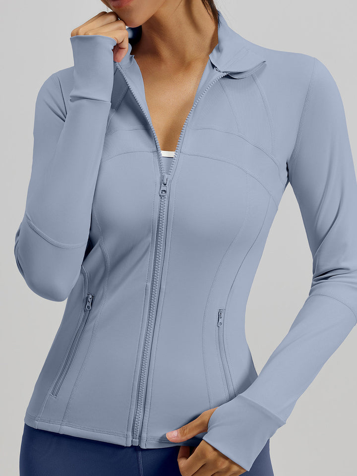 Slim Fit Full Zip Running Jacket