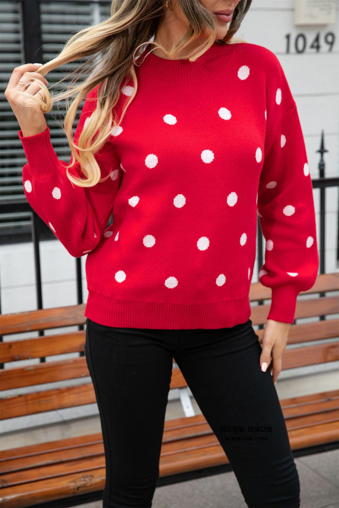 Polka Dot Pattern Sweater