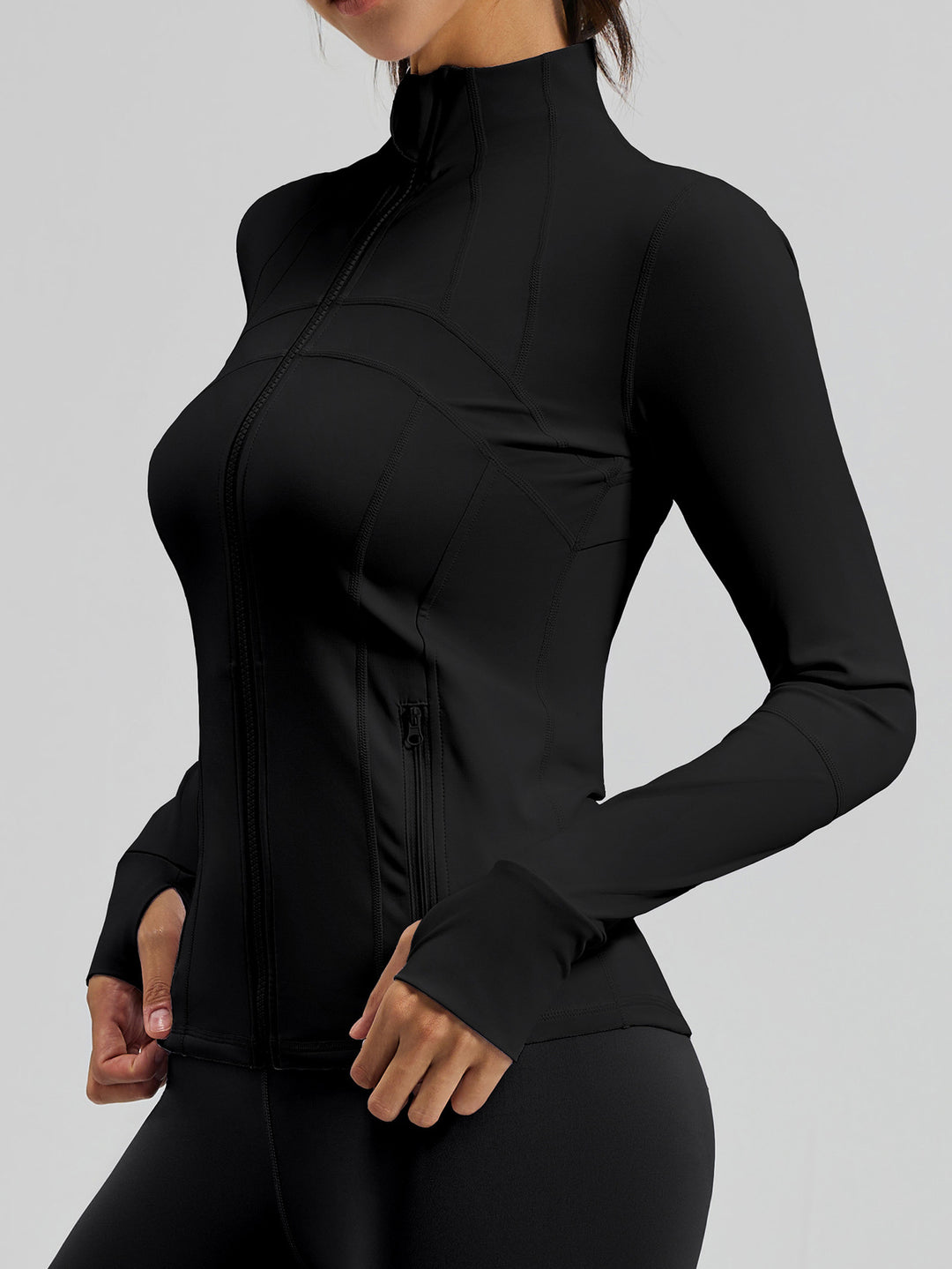 Slim Fit Full Zip Running Jacket