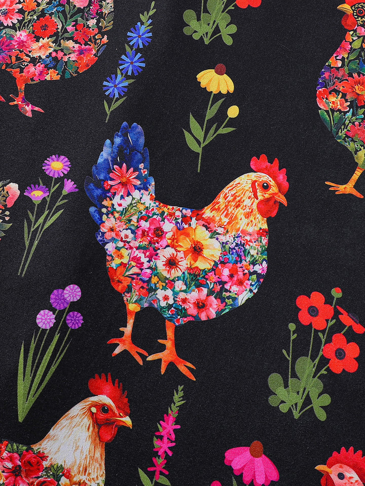 Garden Floral Chicken Pajama Set