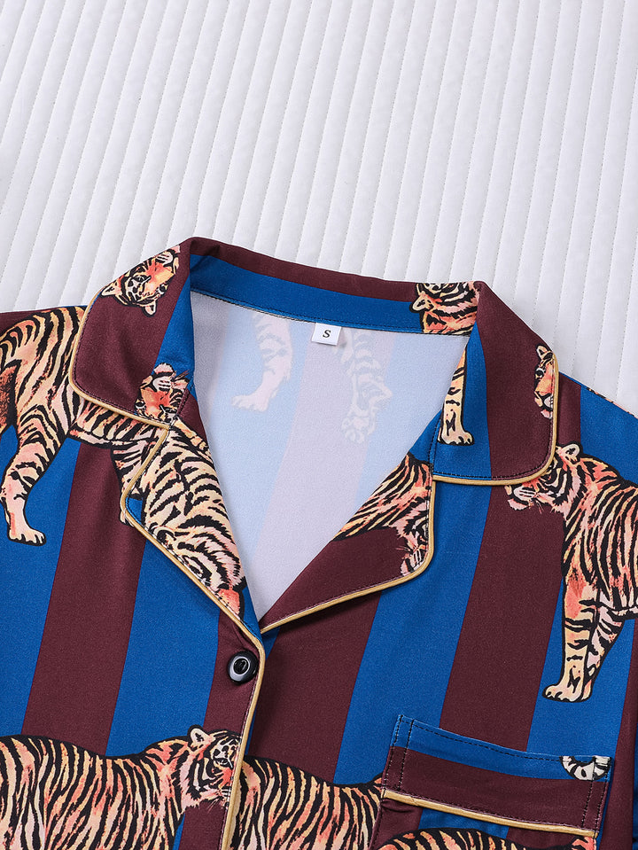 Striped Tiger Pajama Set