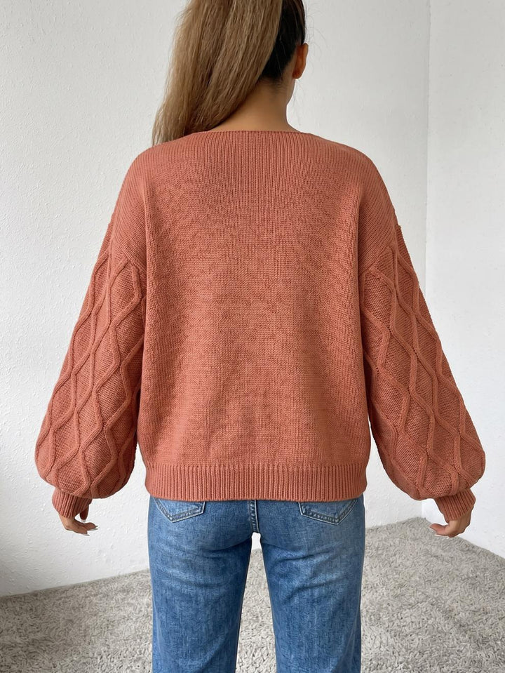 Coquette Bow Cable Knit Sweater