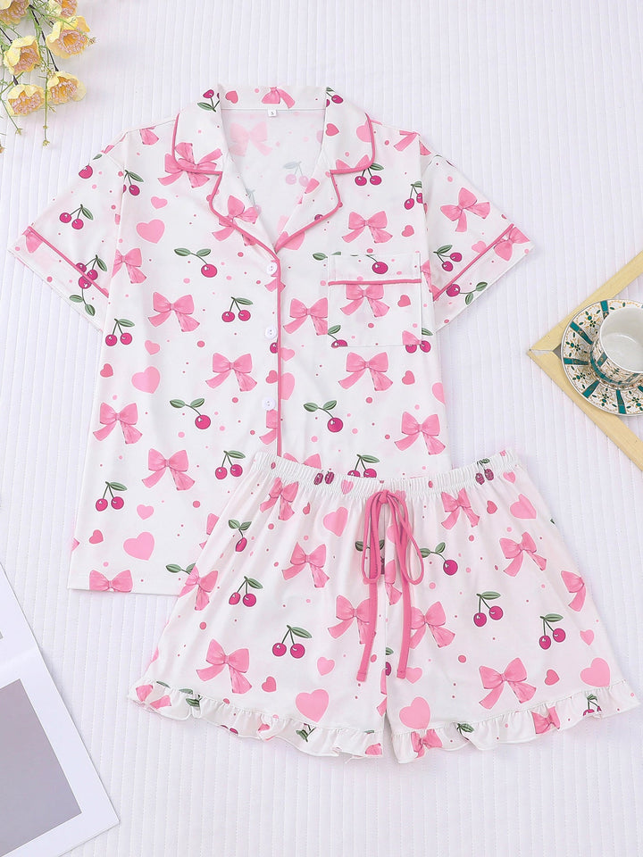 Bows & Cherries Pajama Set