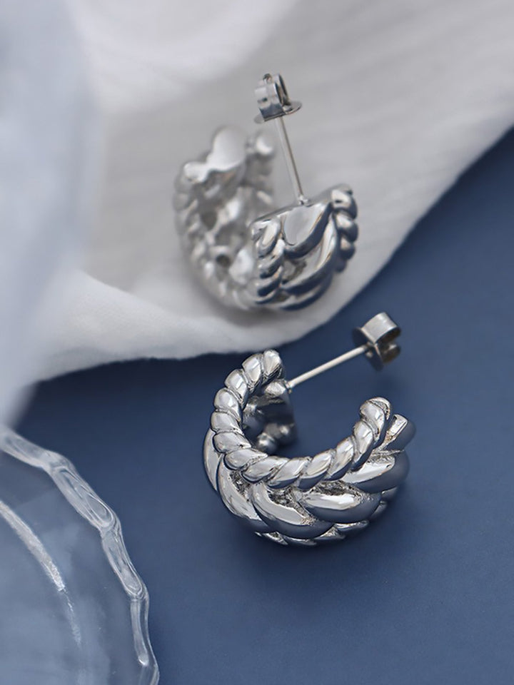Chunky Rope Huggie Hoops