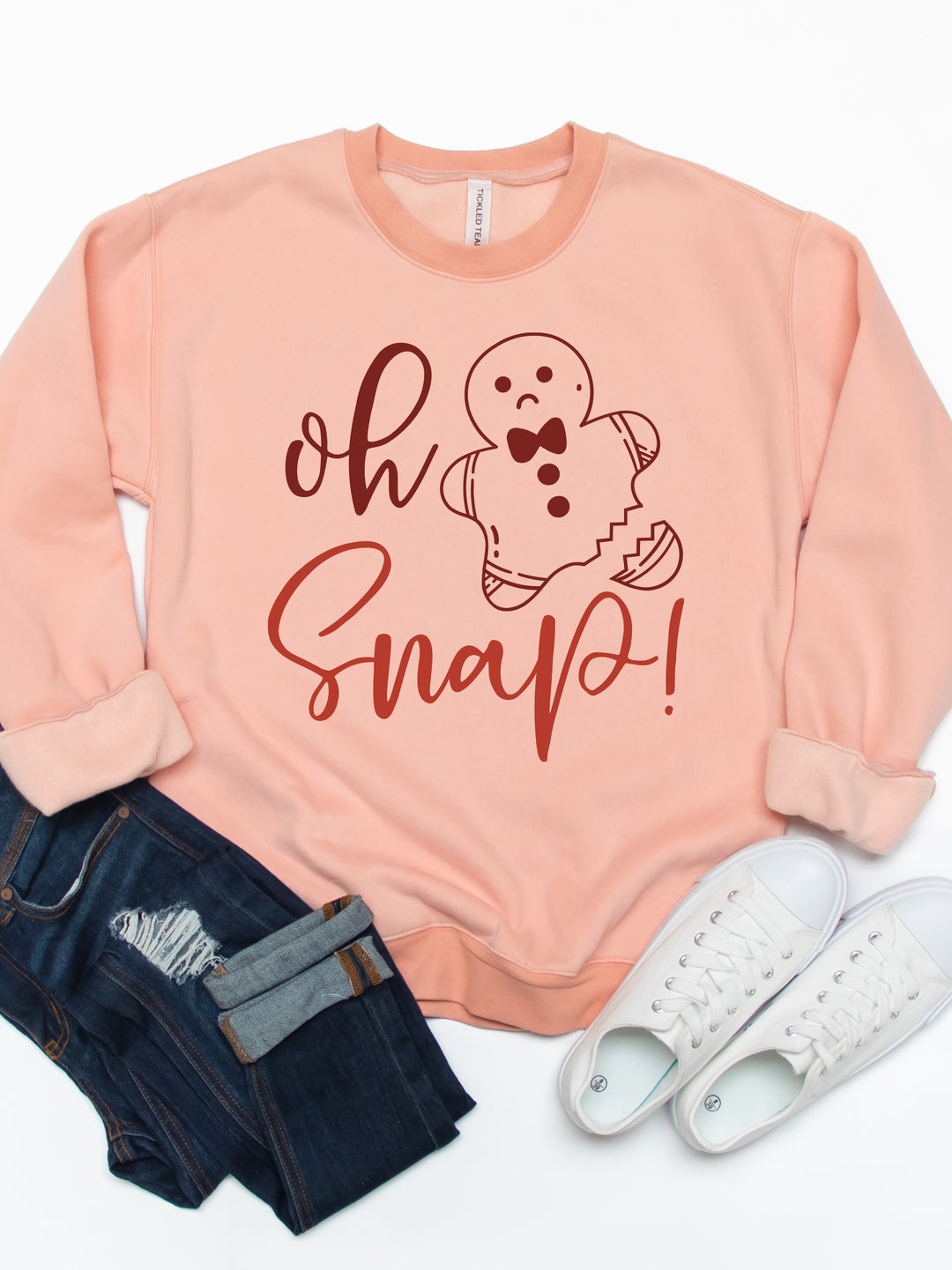 Oh Snap Gingerbread - Christmas Graphic Sweatshirt