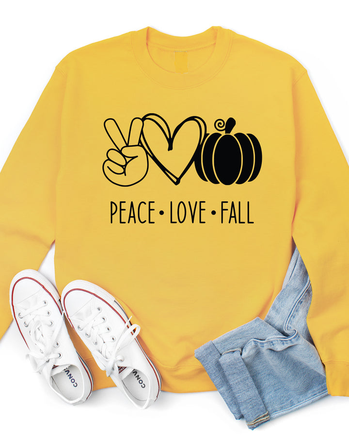 Peace Love Fall Graphic Sweatshirt