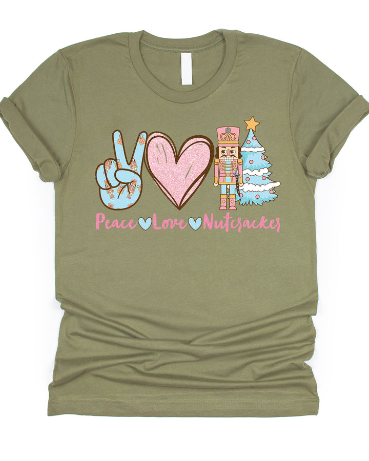 Peace, Love, Nutcracker - Christmas Graphic Tee