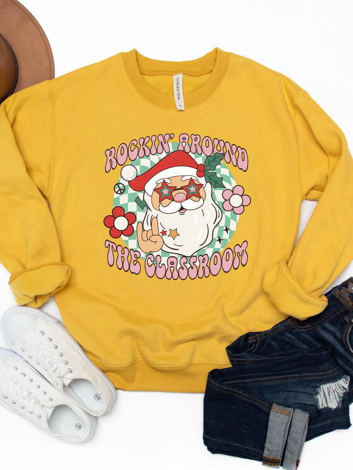 Rockin Around The Classroom - Christmas Graphic Sweatshirt