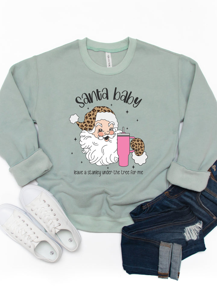 Santa Baby Leave a Stanley under the Tree Graphic Sweatshirt