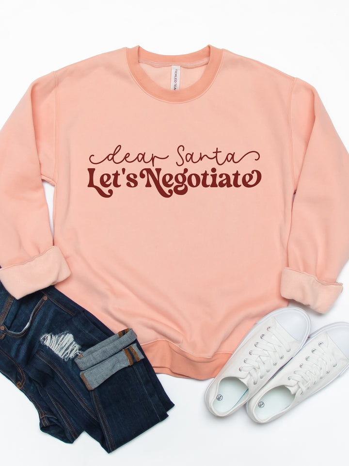 Santa, Let's Negotiate - Christmas Graphic Sweatshirt