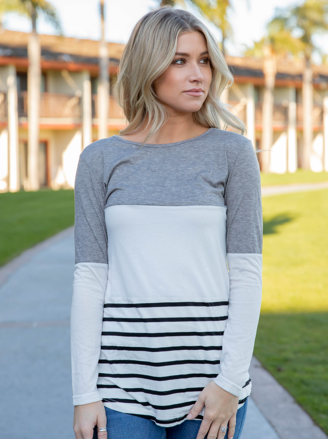 Colorblock Stripe Tunic