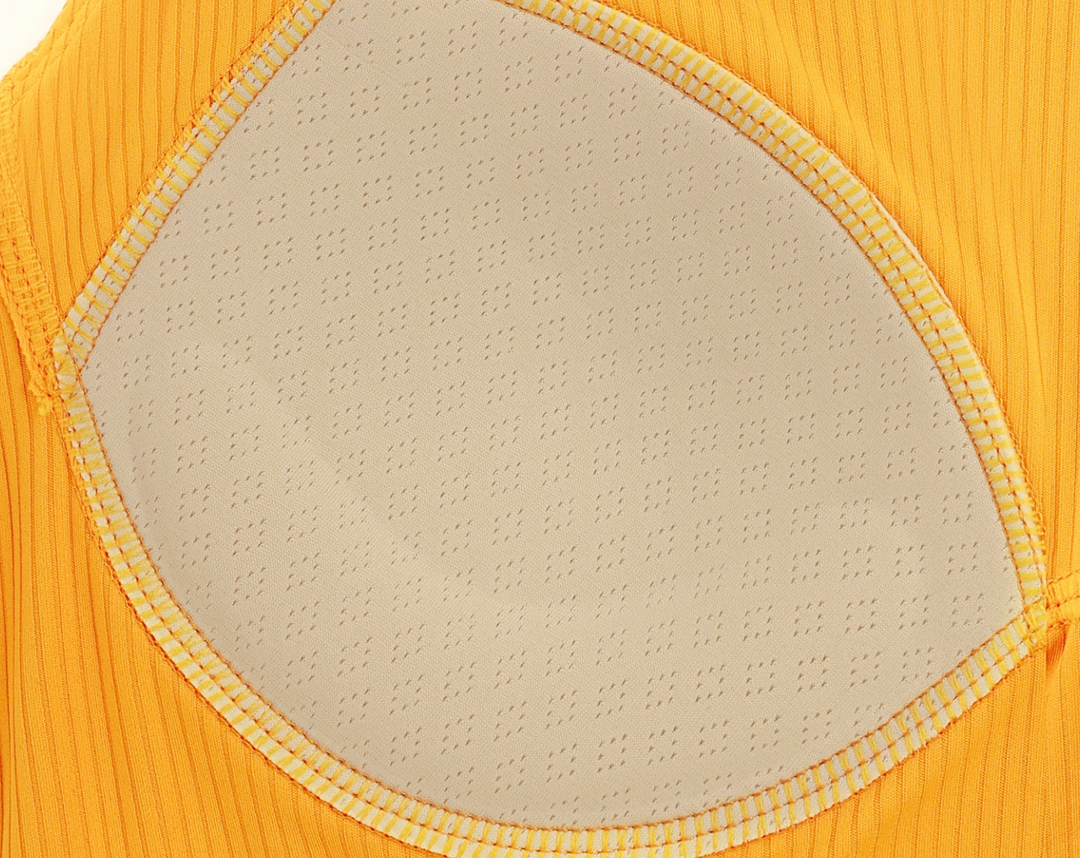 Ribbed Criss Cross Back Sports Bra