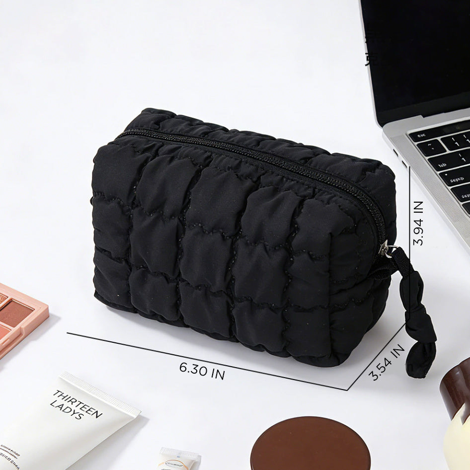 Quilted Puffer Makeup Bag