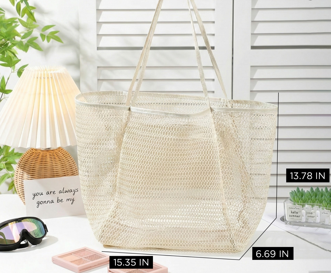 Open Weave Beach Tote Bag