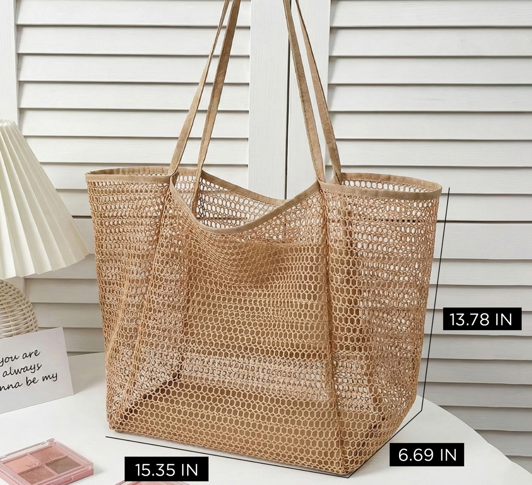 Open Weave Beach Tote Bag