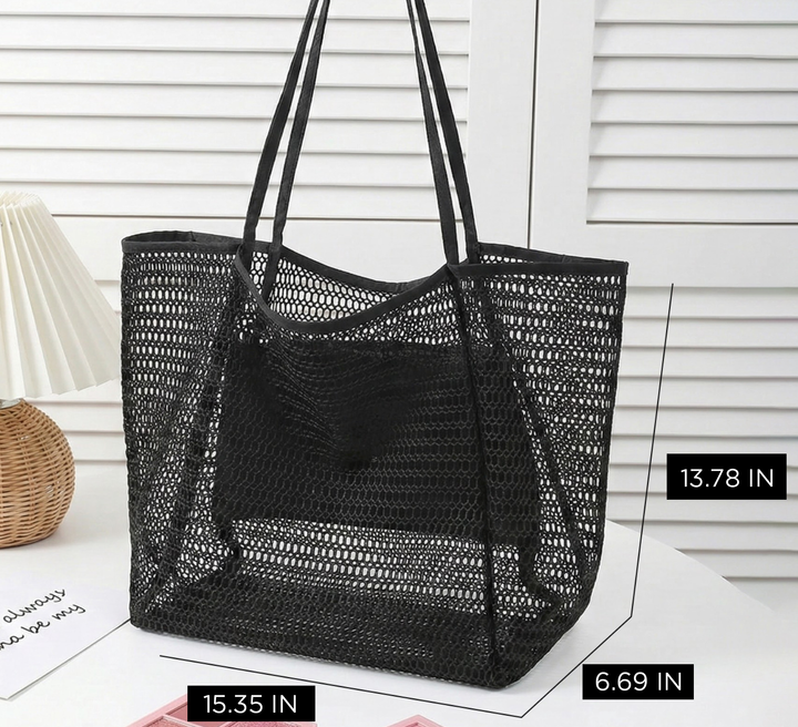 Open Weave Beach Tote Bag