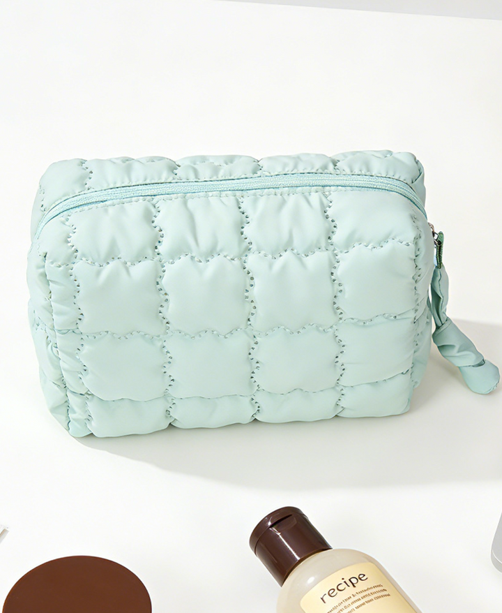 Quilted Puffer Makeup Bag