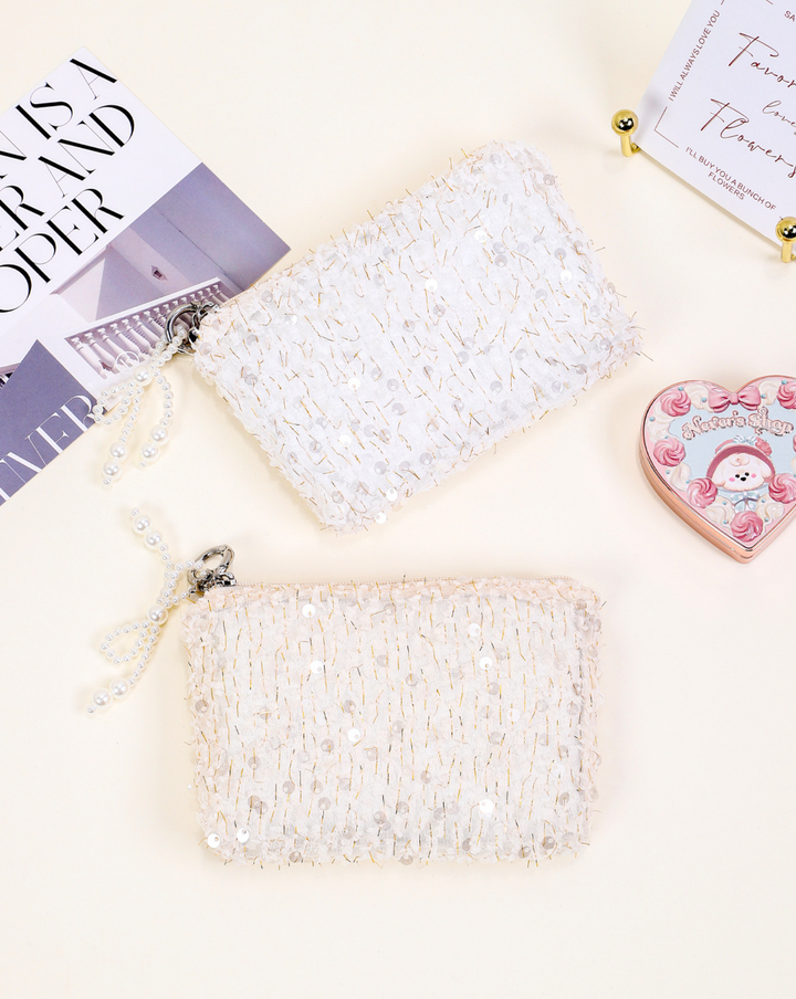 Textured Sequin Coin Purse