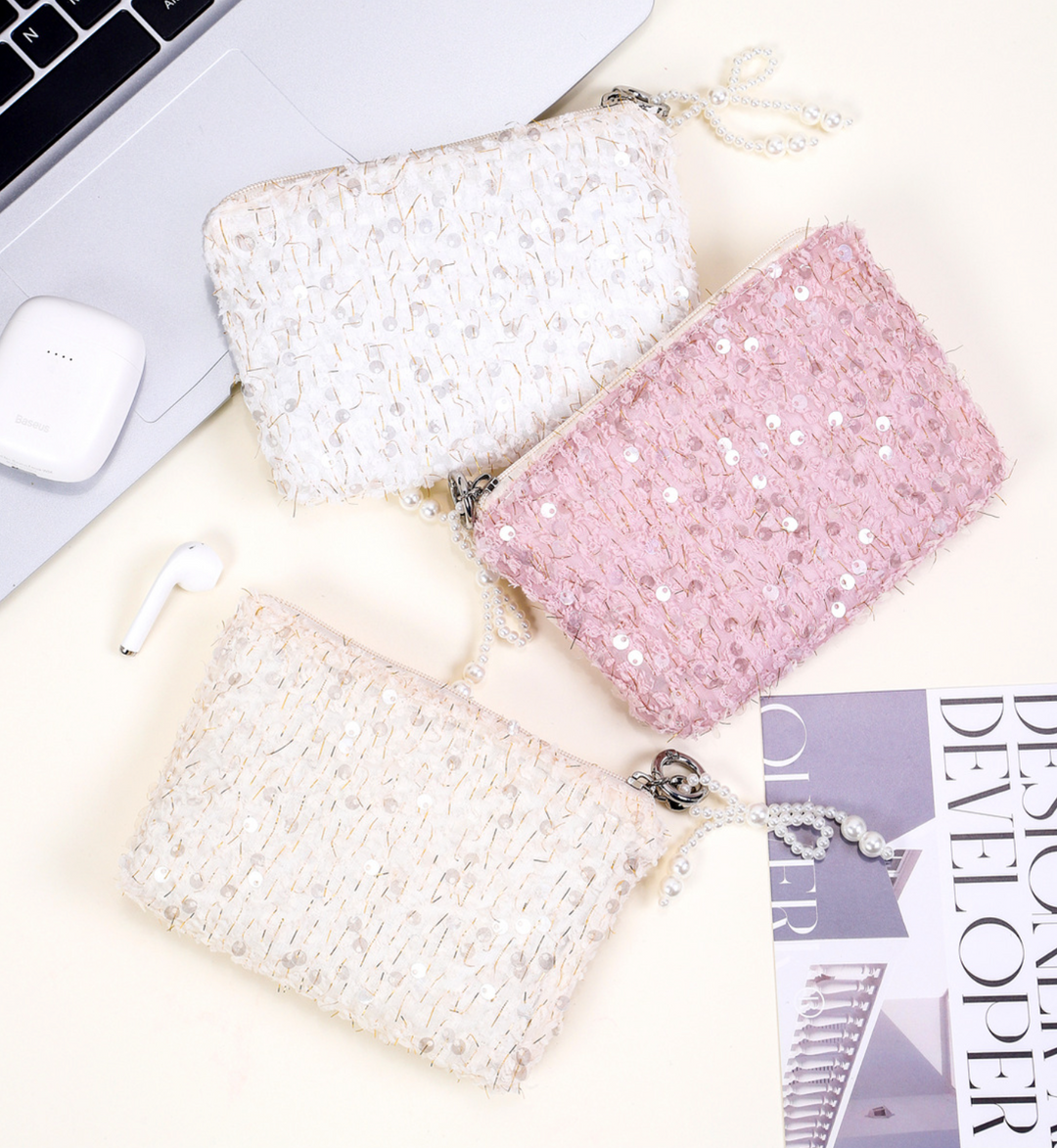 Textured Sequin Coin Purse