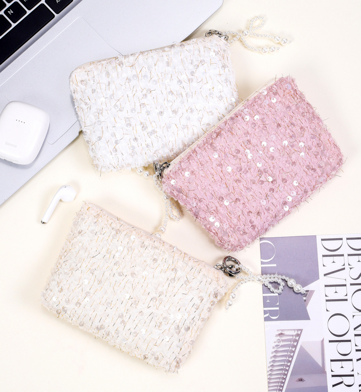 Textured Sequin Coin Purse
