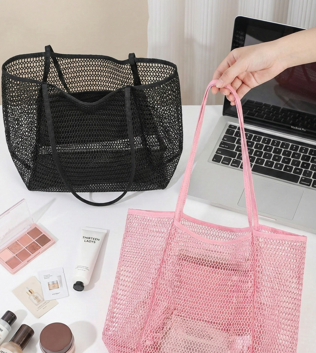 Open Weave Beach Tote Bag