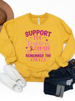 Support The Fighters Remember The Angels Graphic Sweatshirt