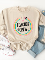 Teacher Crew Pencil Graphic Sweatshirt