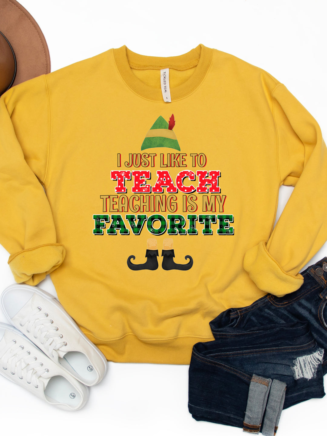 Teaching Is My Favorite - Christmas Graphic Sweatshirt