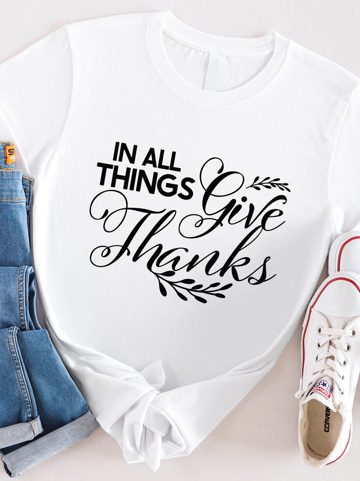 In all things Give Thanks Graphic Tee