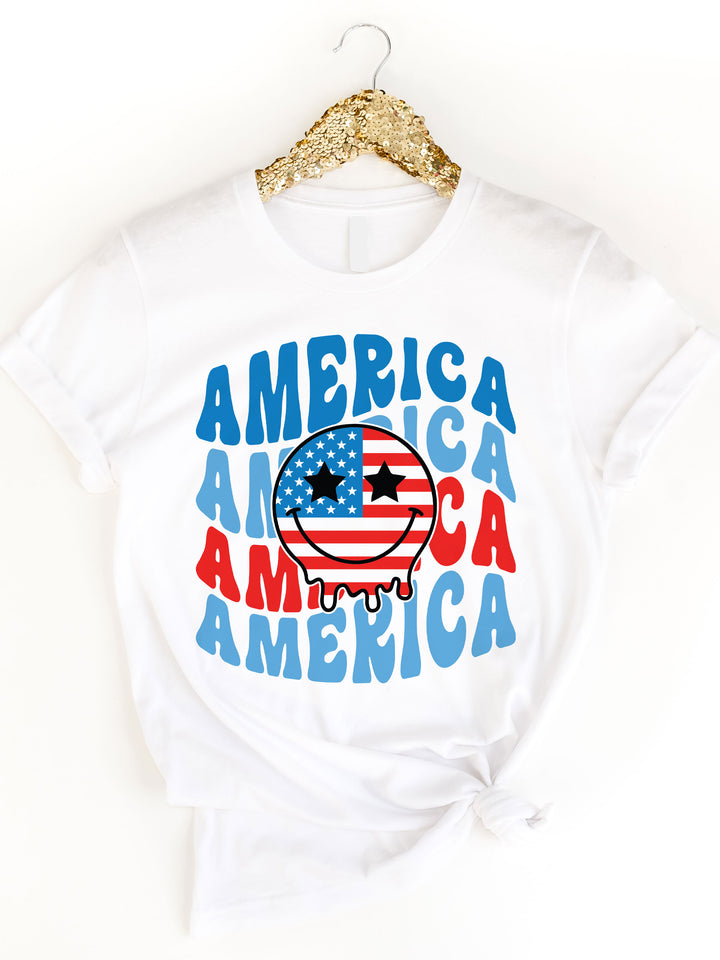 America Smiley Graphic Tee