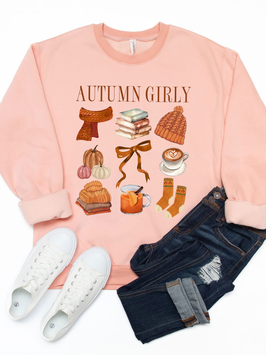 Autumn Girly Graphic Sweatshirt