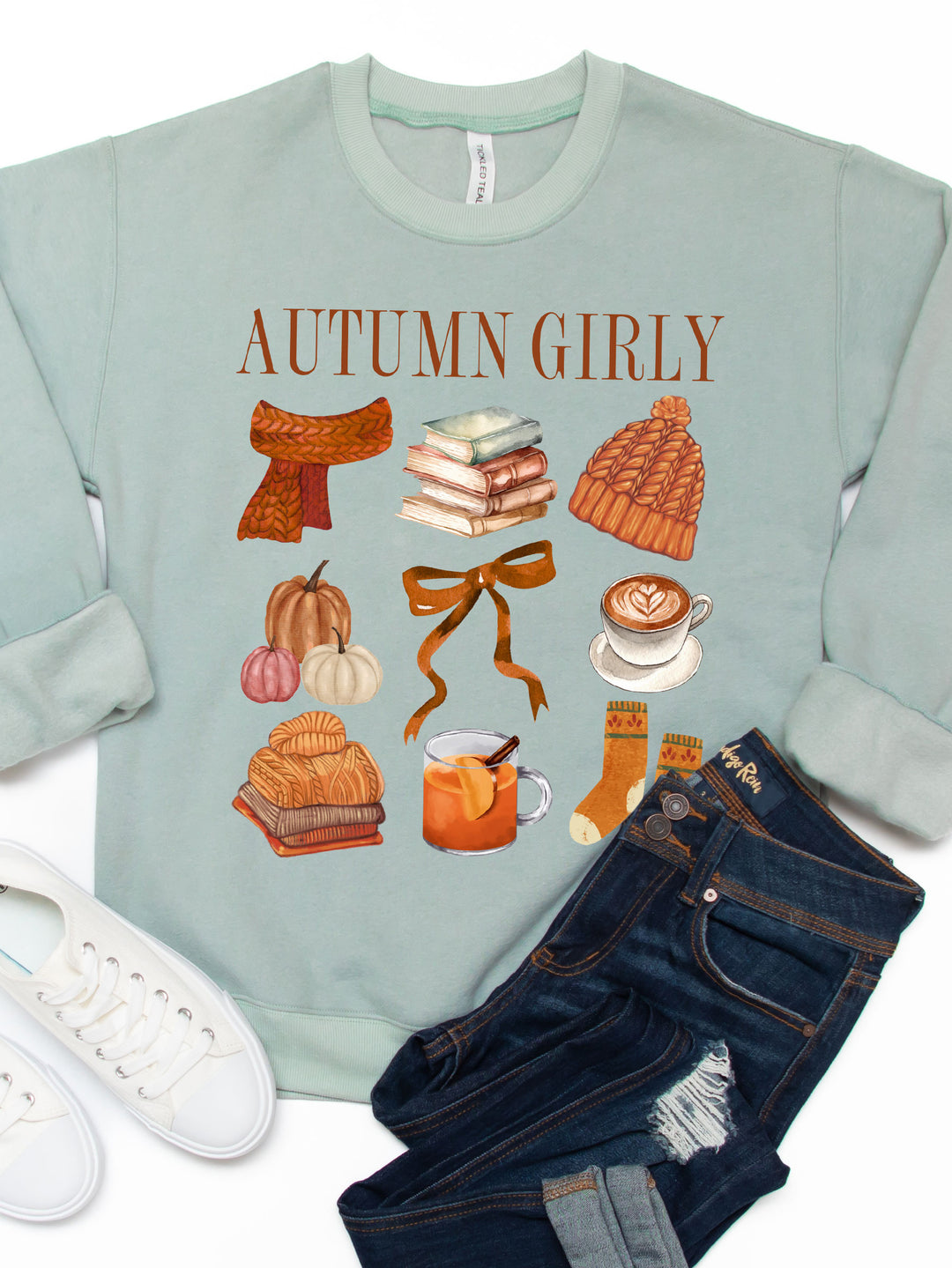 Autumn Girly Graphic Sweatshirt