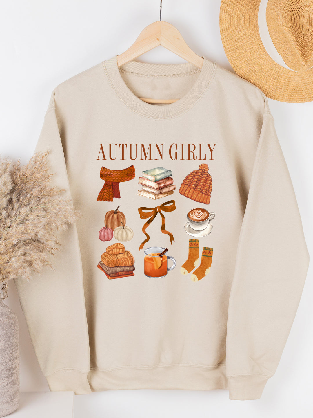 Autumn Girly Graphic Sweatshirt