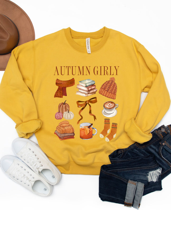 Autumn Girly Graphic Sweatshirt