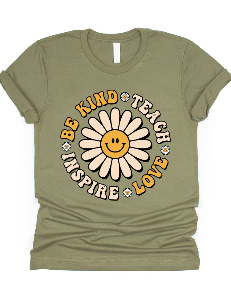 Be Kind, Teach, Inspire, Love Graphic Tee