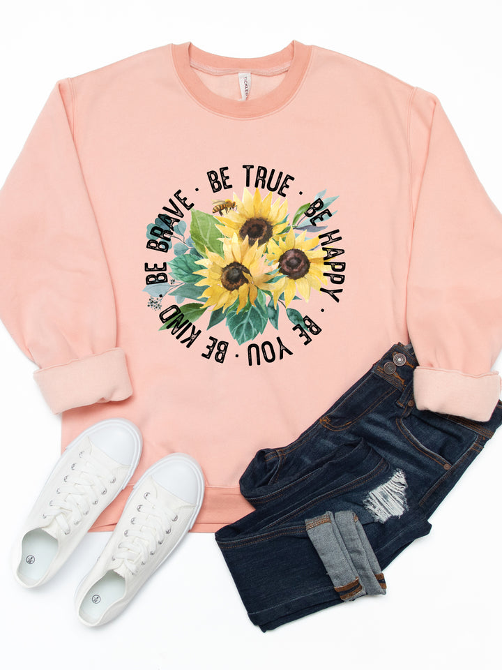 Be Kind, Be Happy, Be You Graphic Sweatshirt