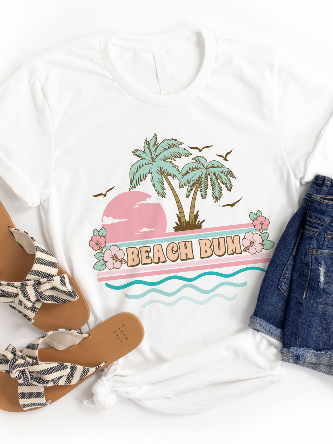 Beach Bum Graphic Tee – Tickled Teal LLC
