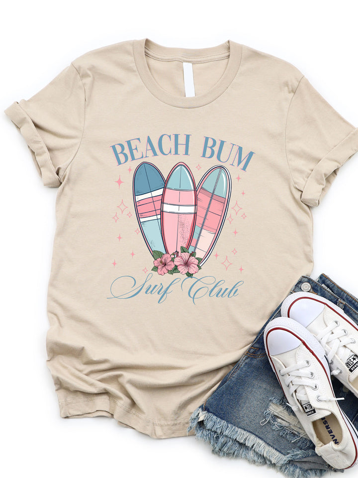 Beach Bum Surf Club Graphic Tee