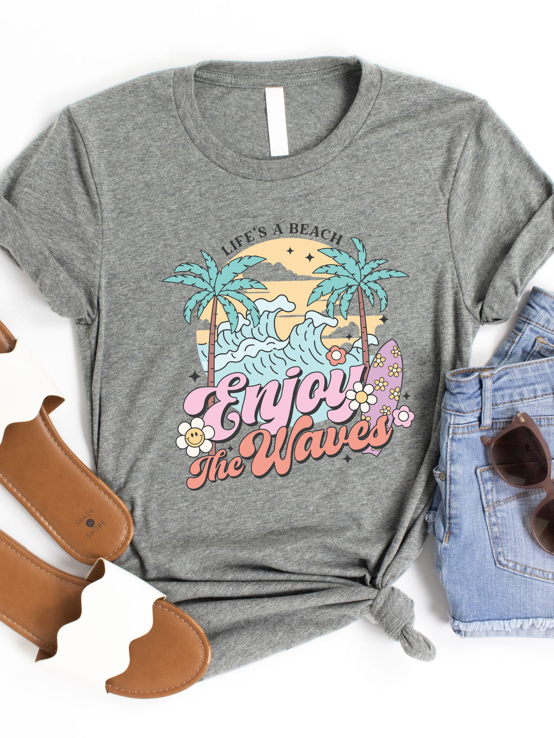 Life's a Beach Enjoy the Waves Graphic Tee