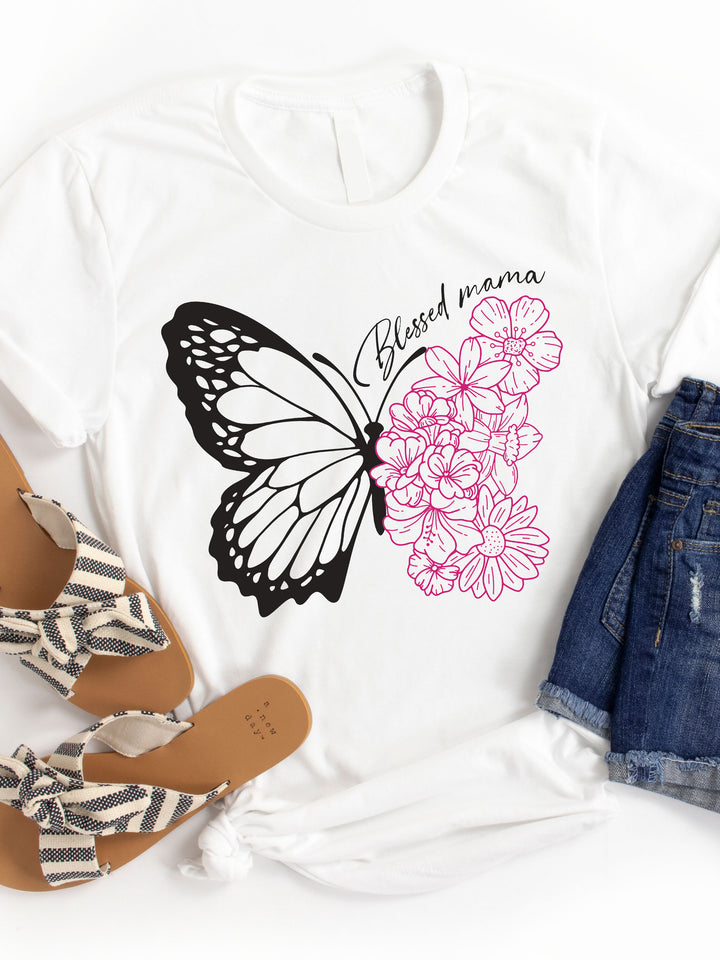 Blessed Mama Butterfly- Graphic Tee