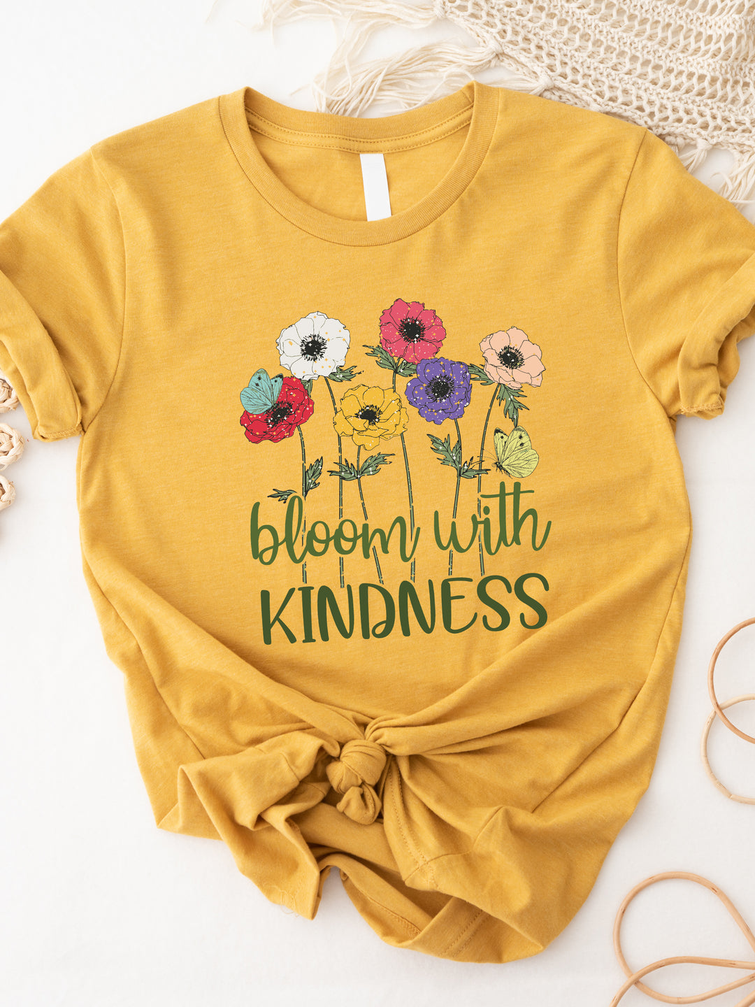 Bloom with Kindness Floral Graphic Tee