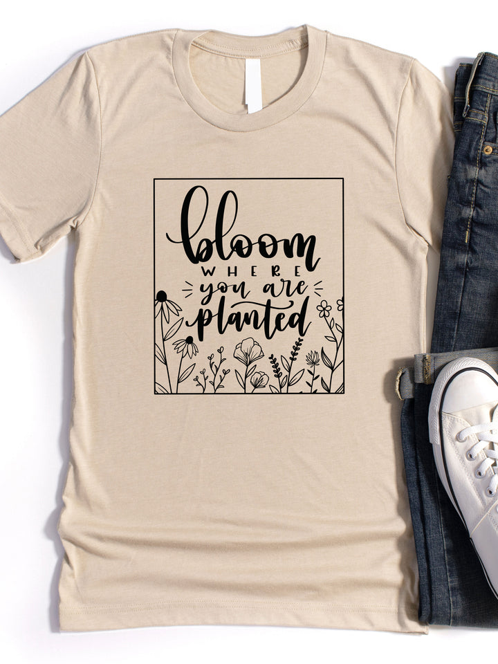 Bloom where you are Planted Graphic Tee