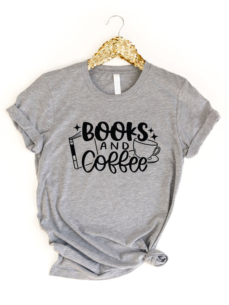 Books and Coffee Graphic Tee