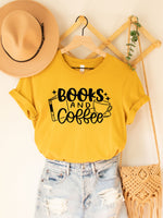 Books and Coffee Graphic Tee