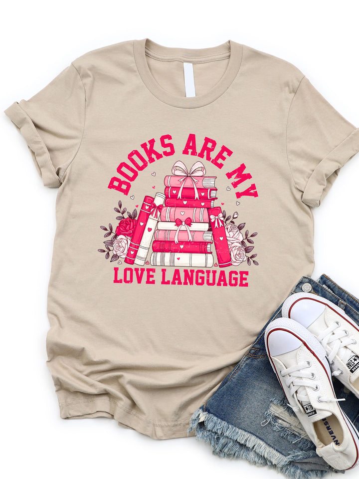 Books are my Love Language Valentine Graphic Tee