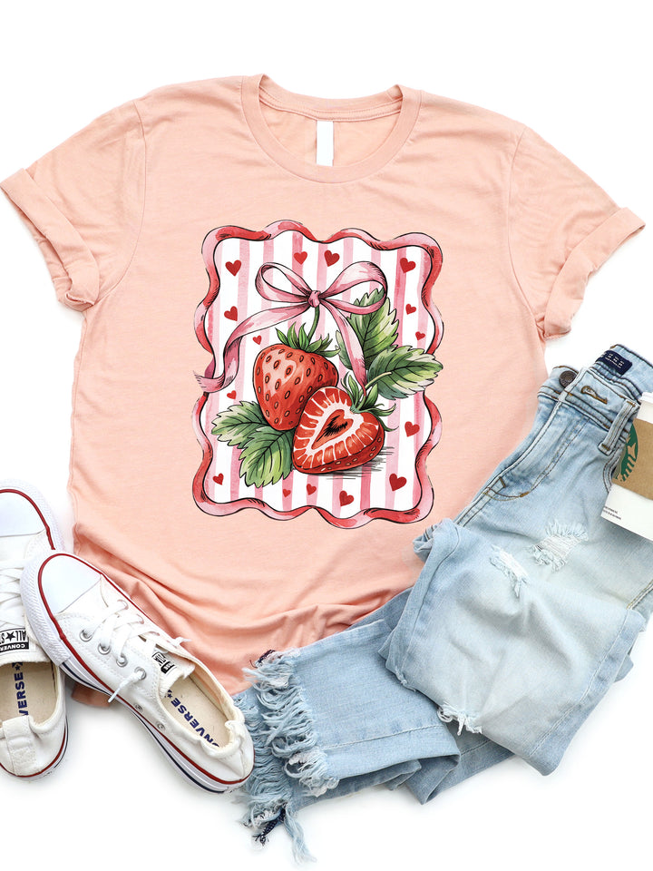 Illustrated Frame Strawberry Graphic Tee