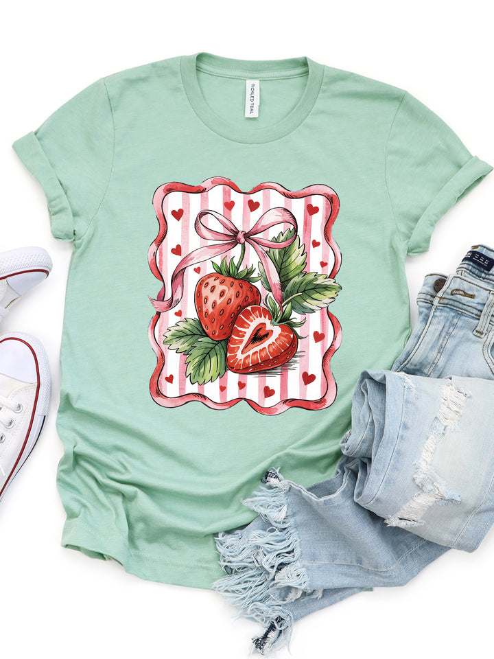Illustrated Frame Strawberry Graphic Tee